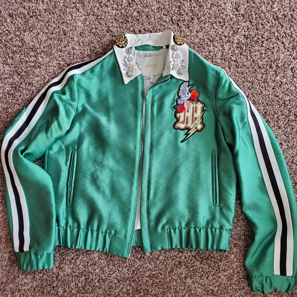 maje green jacket